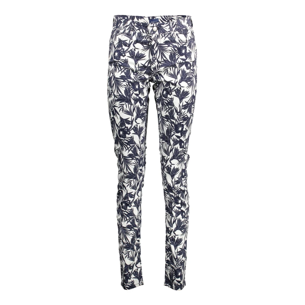 Gant Women's Multicolor Slim-Fit Trousers, W31 L34, Slim 5-Pocket Trousers