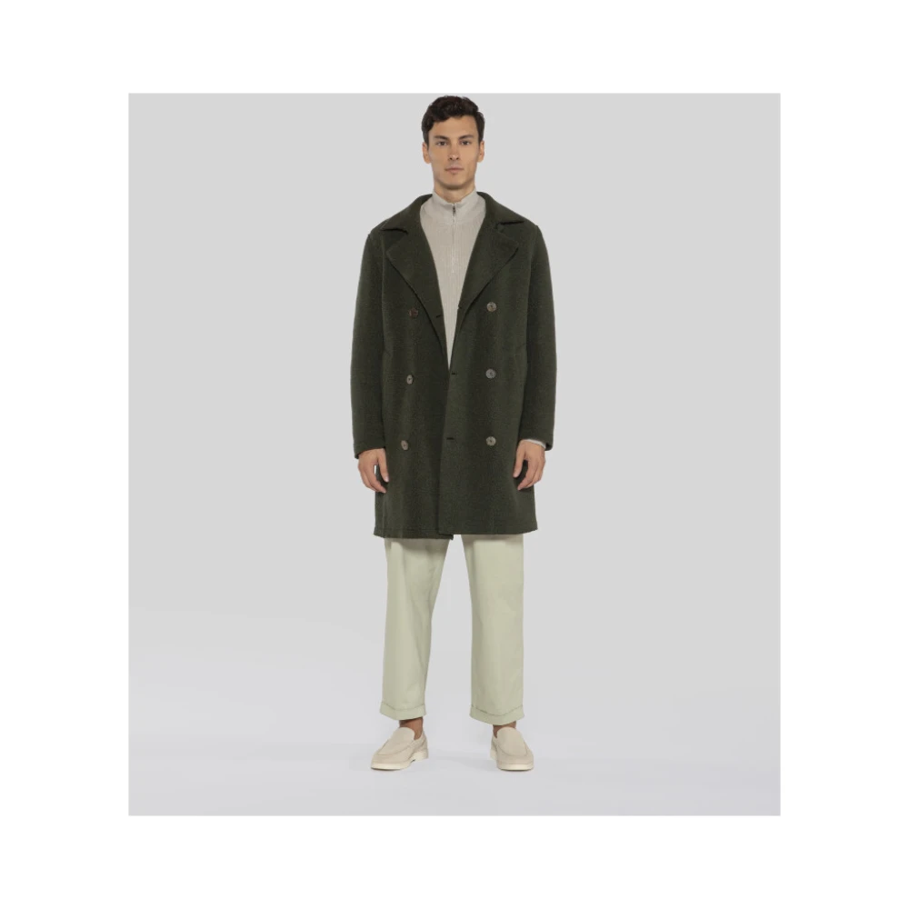 Gimo's Zachte Wol Bouclé Jas Green Heren