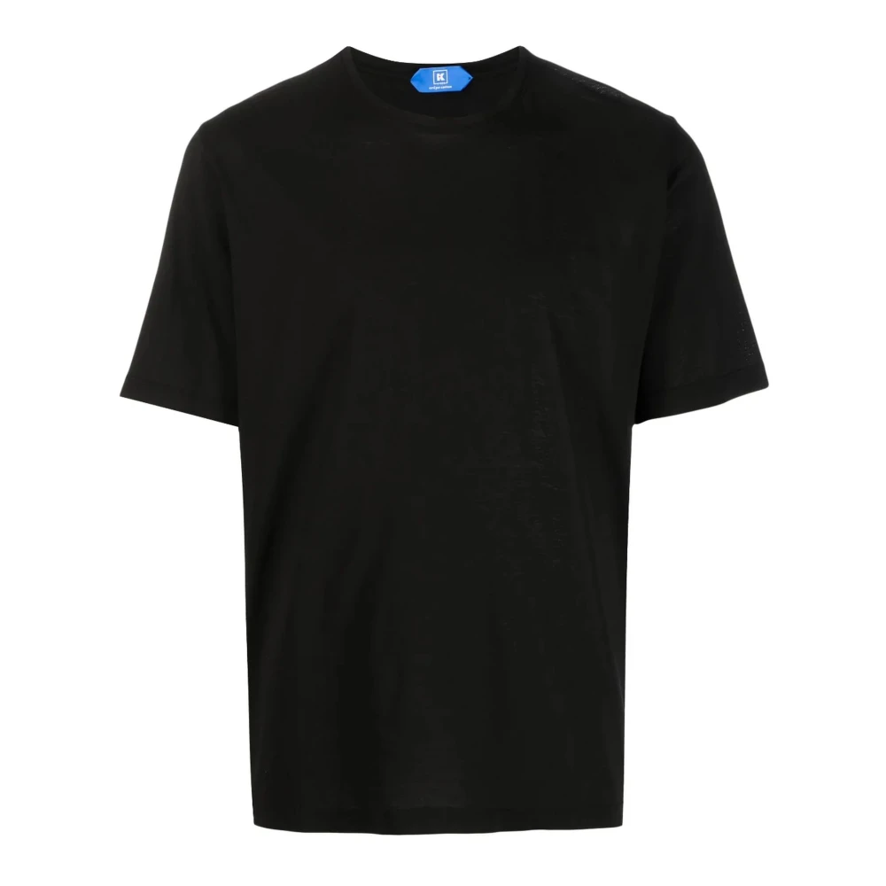 Kired Zwart T-shirt met jersey textuur Black Heren