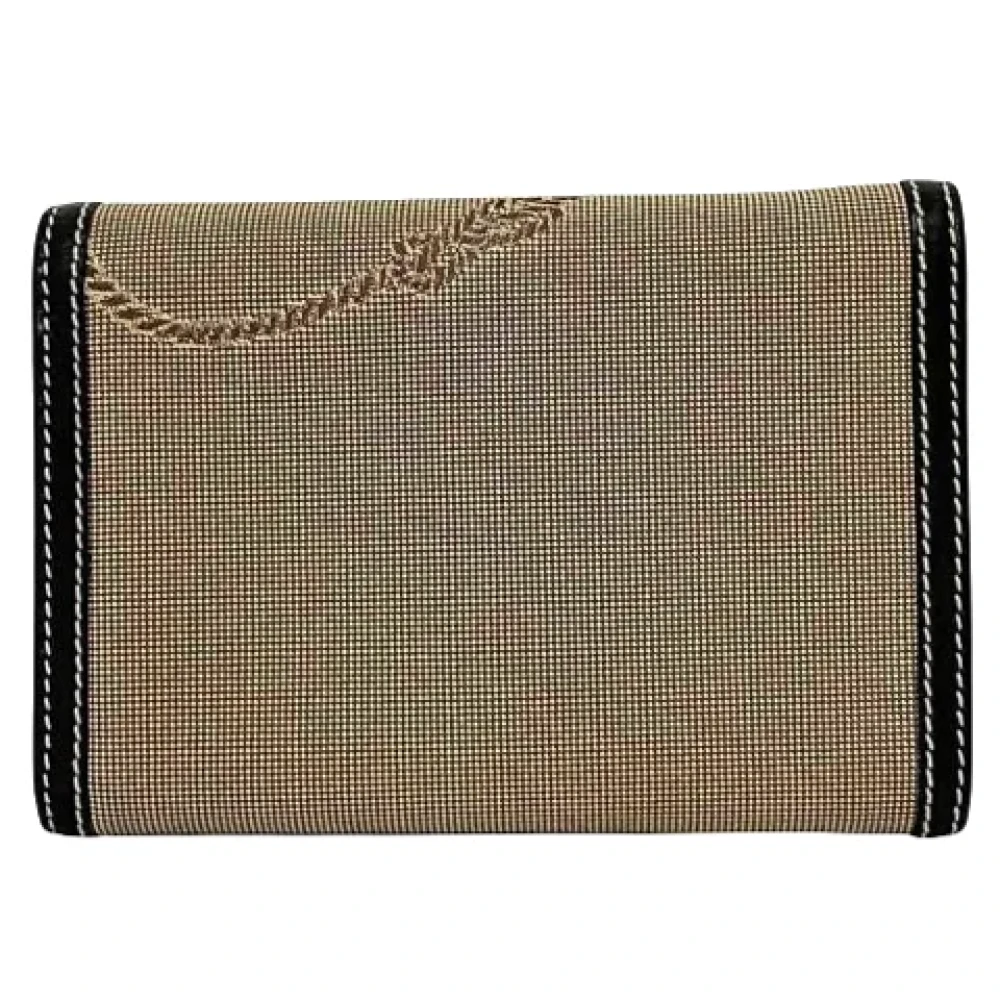 Prada Vintage Pre-owned Canvas wallets Beige Dames