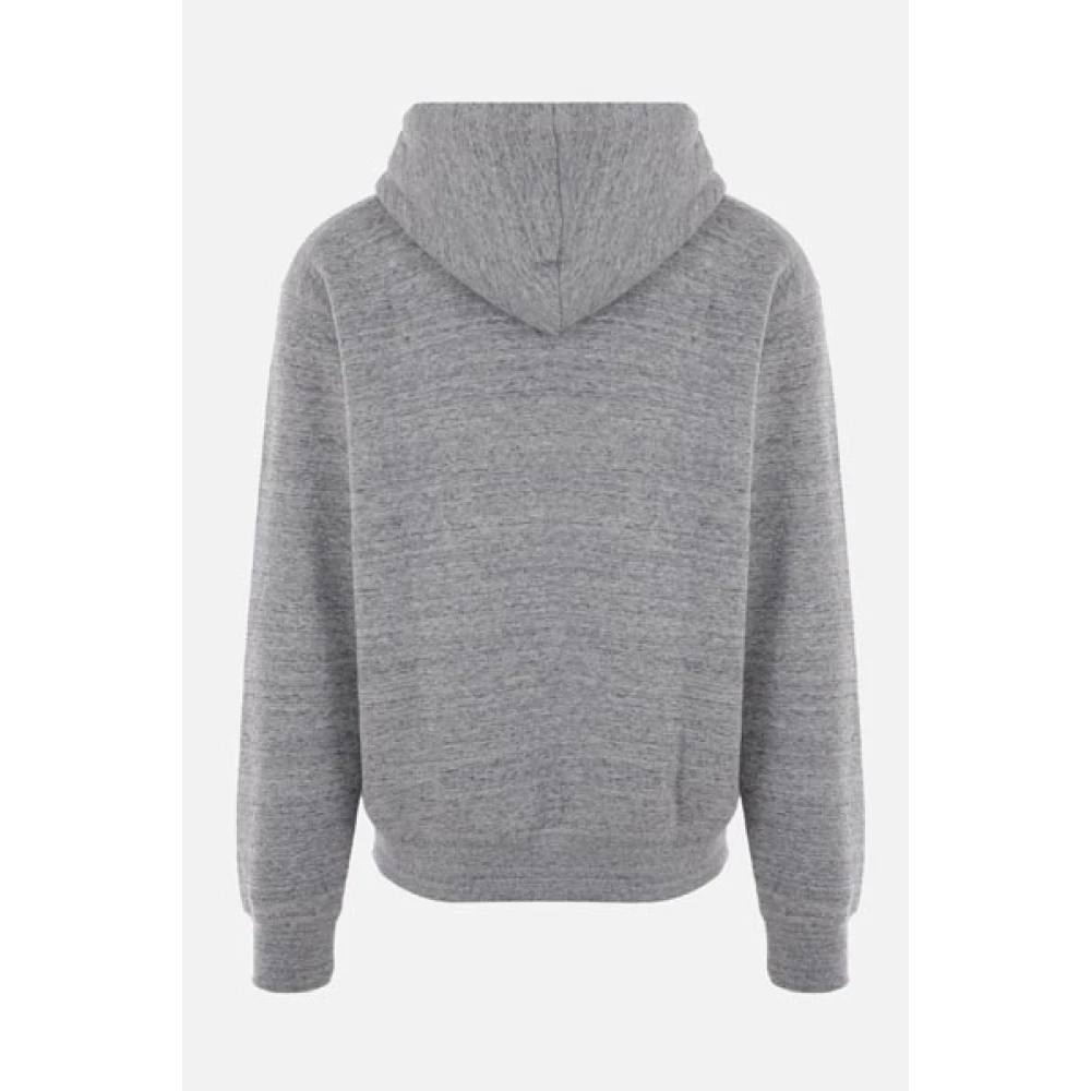 Dsquared2 Grijze University Logo Hoodie Gray Heren