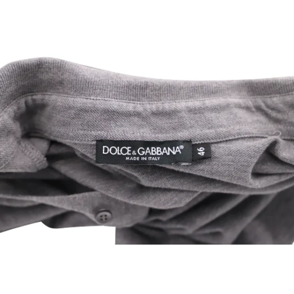 Dolce & Gabbana Pre-owned Cotton tops Gray Dames