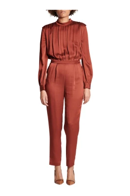 Murstenfärgad jumpsuit för modeframåt kvinnor