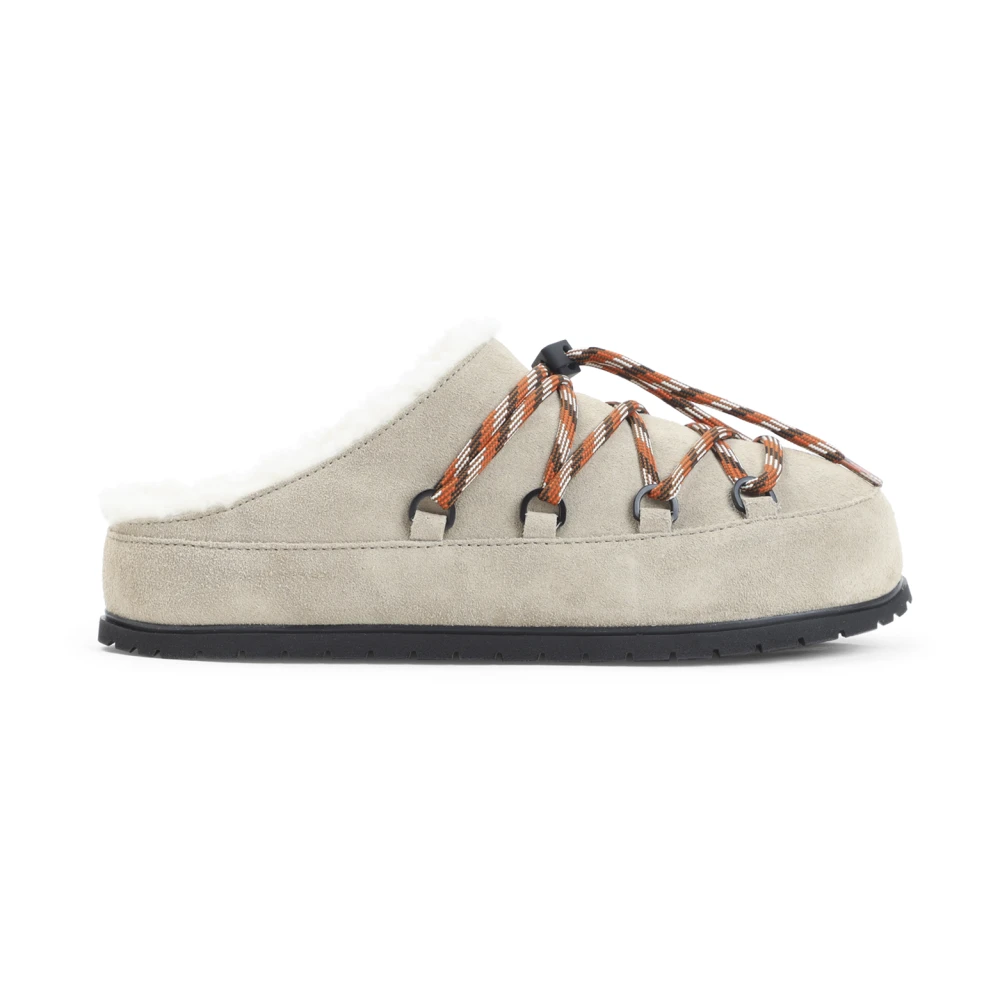 Prada Deserto Shearling-Lined Mules - Female - Slippers - Multicolor - 4 Uk - Shoes