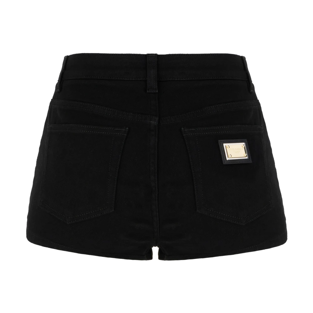 Dolce & Gabbana Casual Denim Shorts voor Vrouwen Black Dames