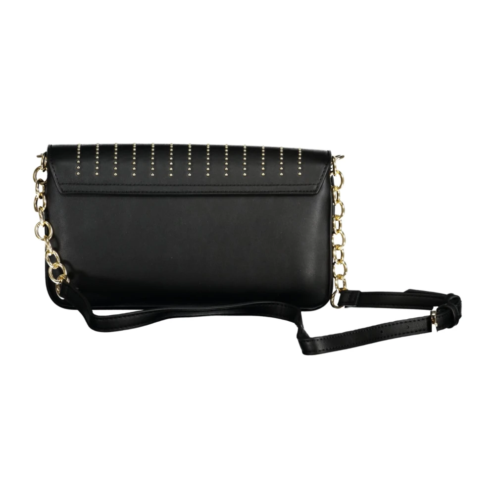 Valentino by Mario Valentino Zwarte Crossbody Tas met Ketting en Rits Black Dames