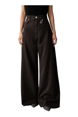 Siamese Wide Leg Jeans
