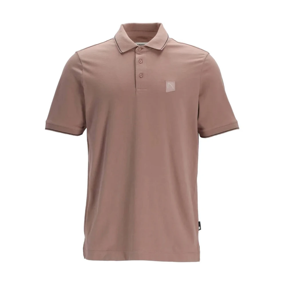 CHASIN' slim fit polo JAY met logo oudroze