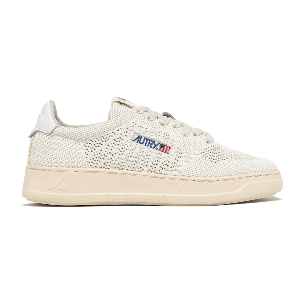 Autry Men's White Sneakers, 8 Uk, Medalist Easeknit Low Trainers