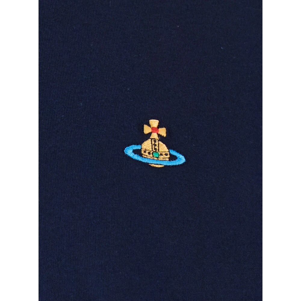 Vivienne Westwood Blauwe Crewneck T-shirt met Orb-detail Blue Dames