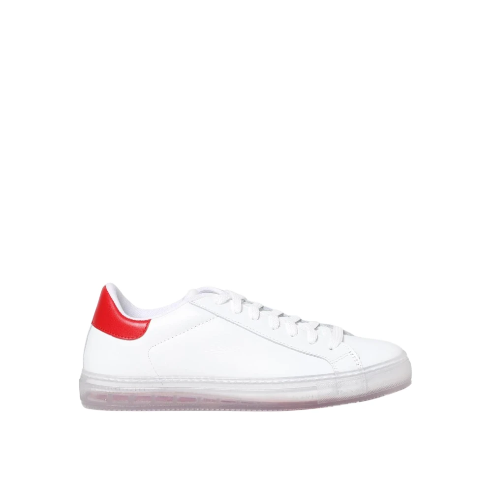 Kiton Leather Sneakers Translucent Sole Heren Schoenen Wit