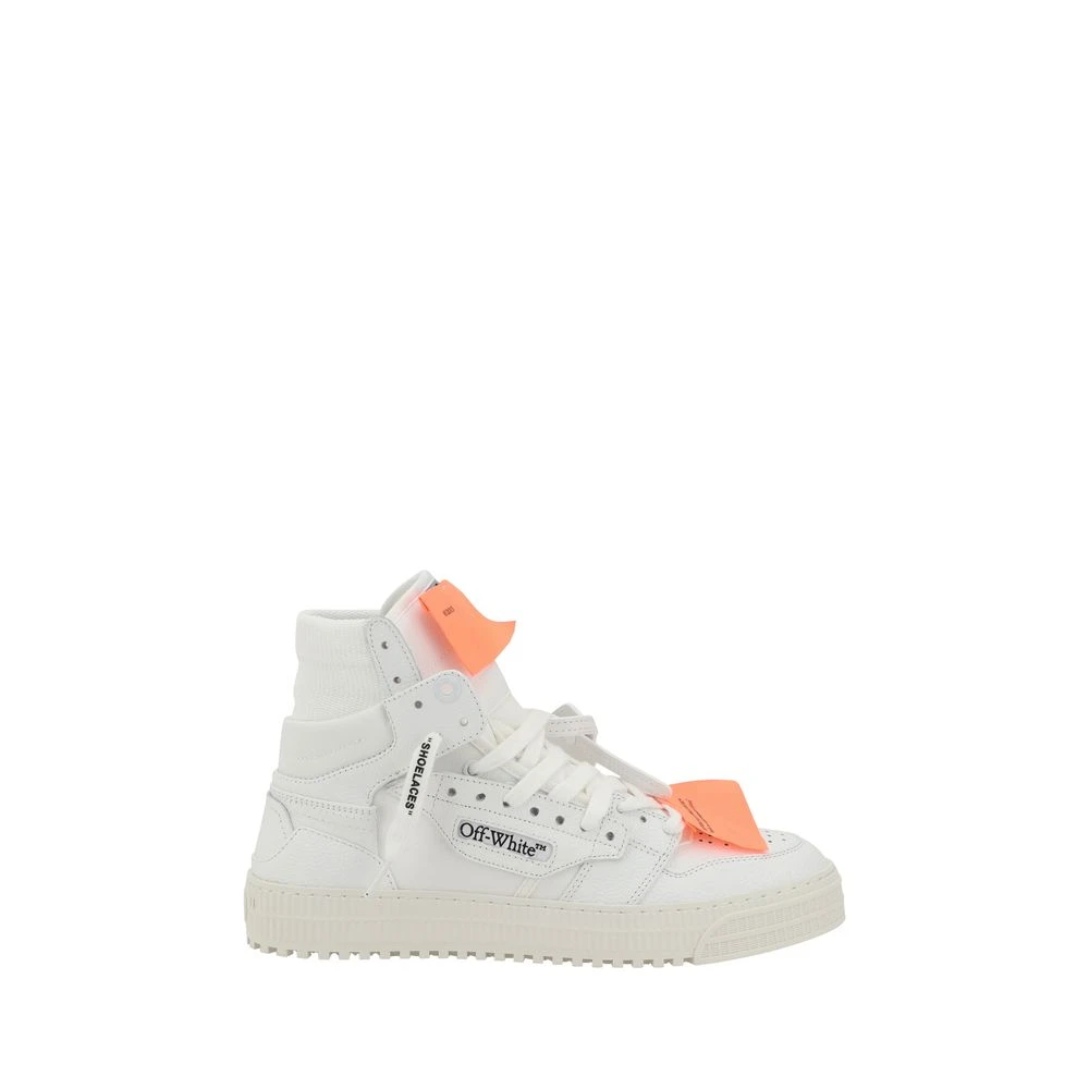 Off White Men's White Leather Trainers With Arrow Logo Size 6 Uk