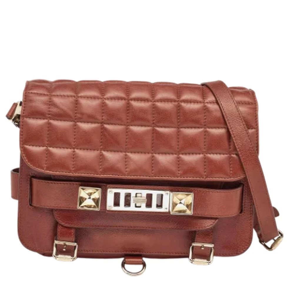 Proenza Schouler Pre-owned Leather shoulder-bags Brown Dames