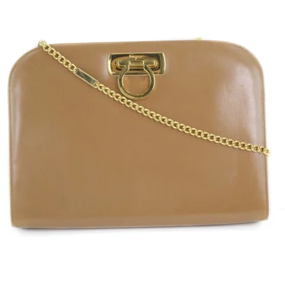 Salvatore Ferragamo Pre-owned Leather shoulder-bags Brown Dames
