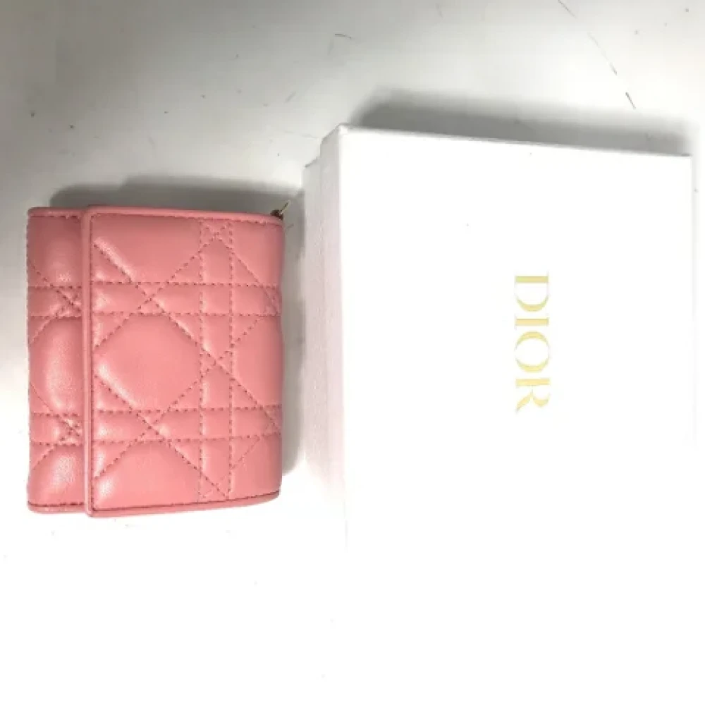 Dior Vintage Pre-owned Leather wallets Pink Dames