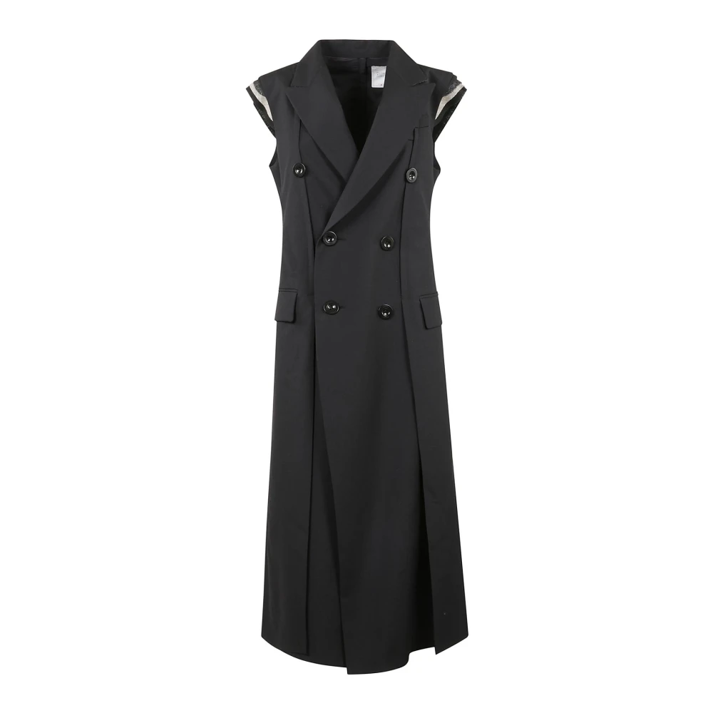 Sacai Lange vest voor stijlvolle outfits Black Dames