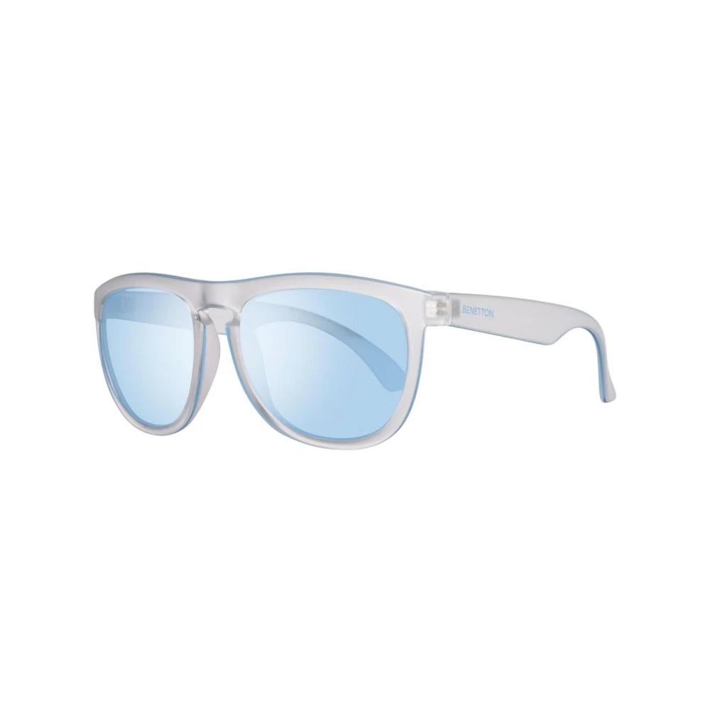Benetton Men's Blue Injected Sunglasses With Anti-Reflective Lenses