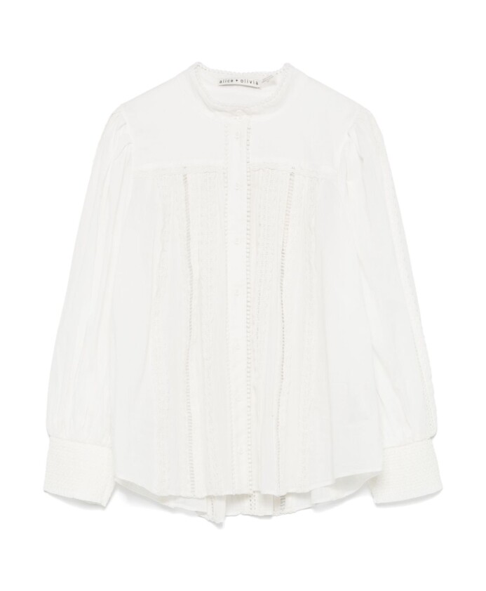 witte-button-up-band-kraag-shirt