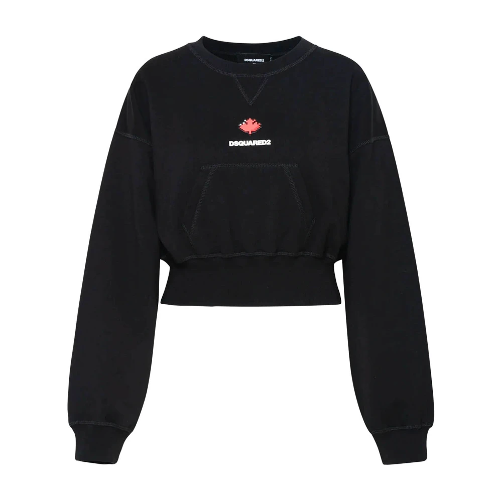 Dsquared2 Women's Black Sweatshirts, S, Italian Made Sweatshirts