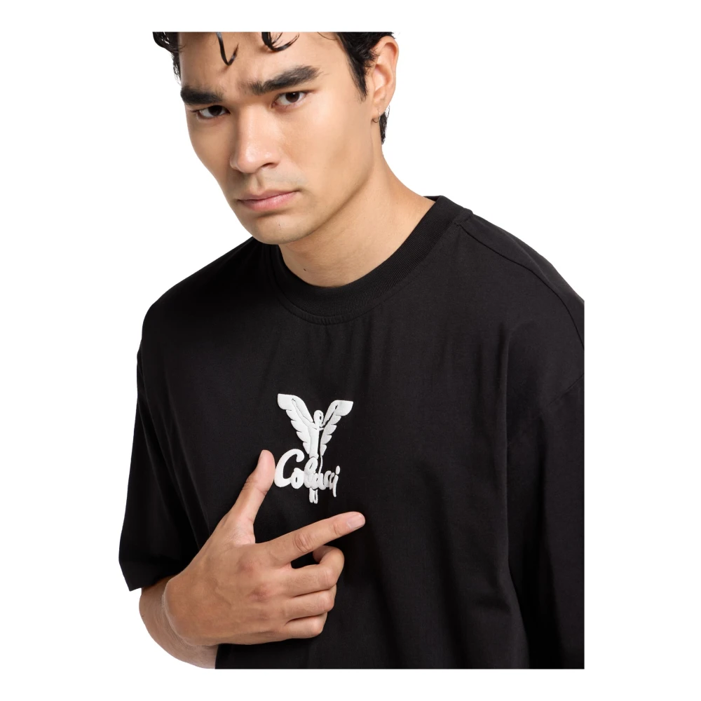 carlo colucci Oversize T-shirt Di Pauli Black Heren