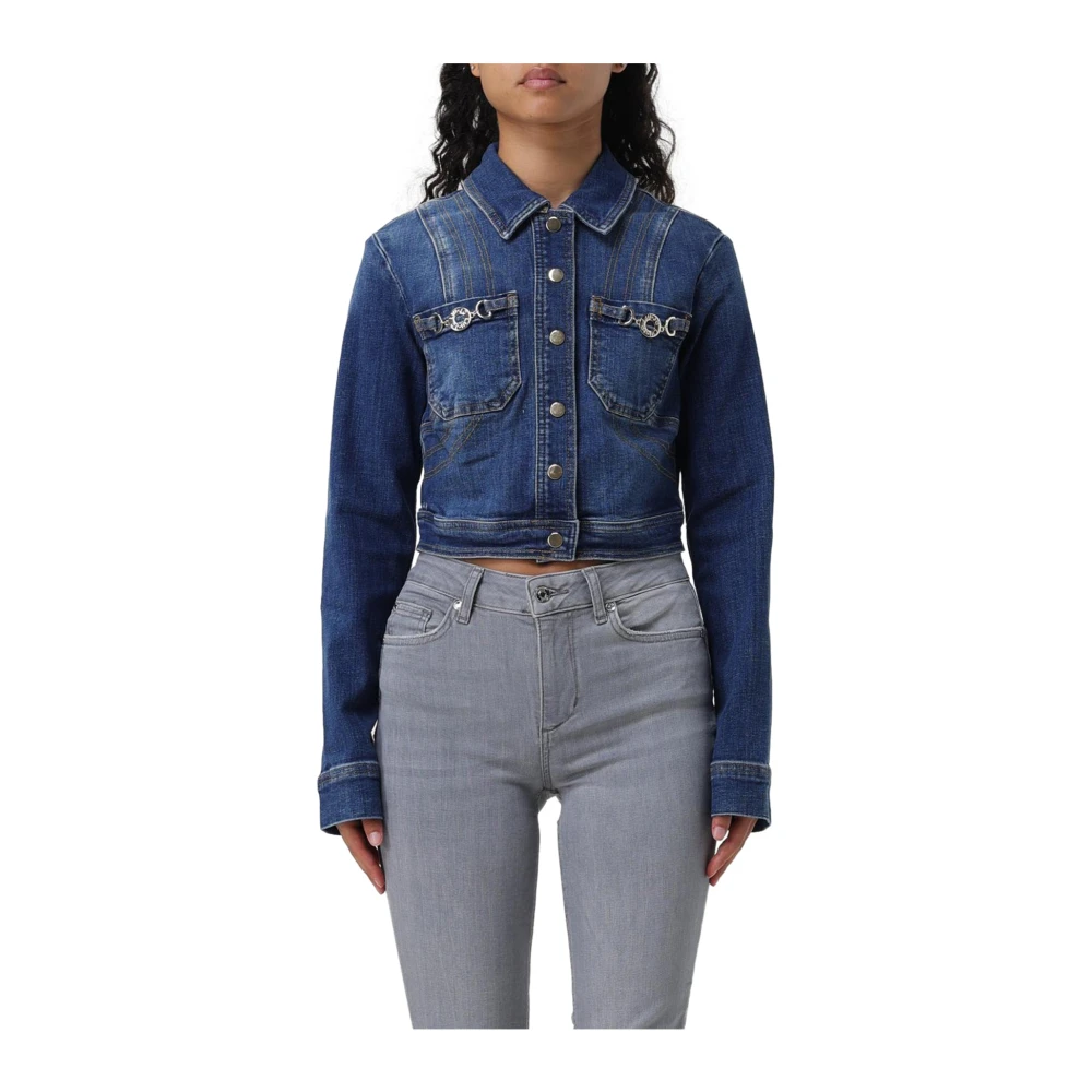Liu Jo Korte Denimjas met Slim Fit Blue Dames