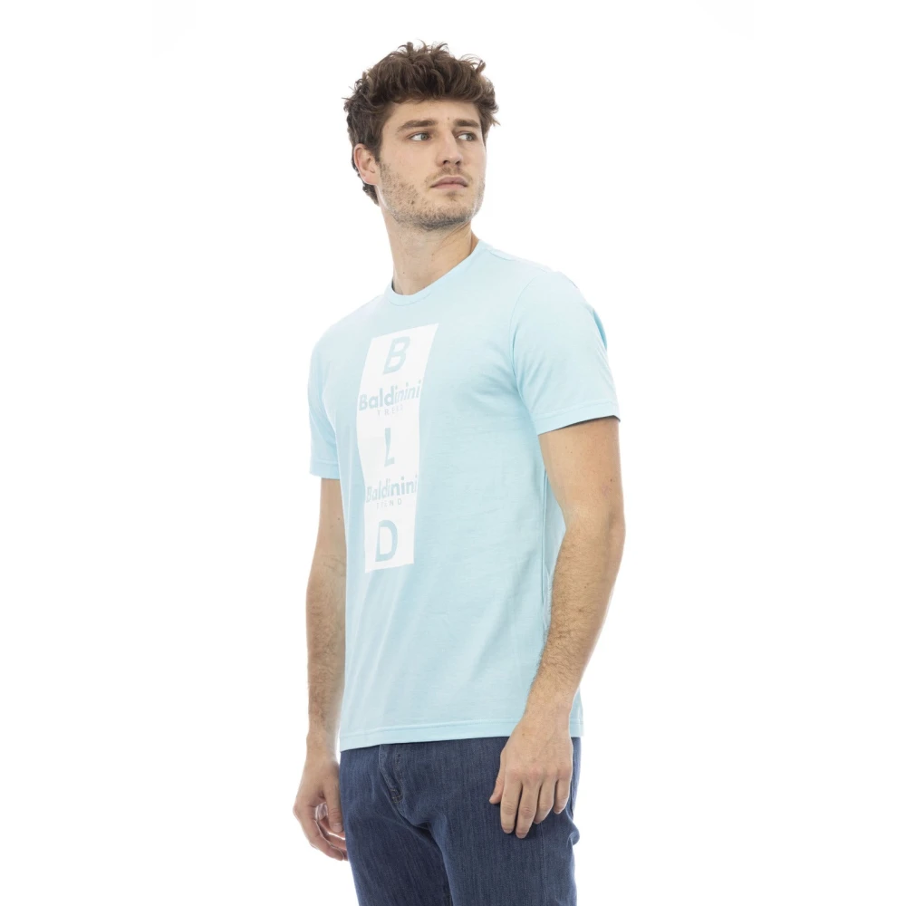 Baldinini T-shirt met korte mouwen en ronde hals Blue Heren