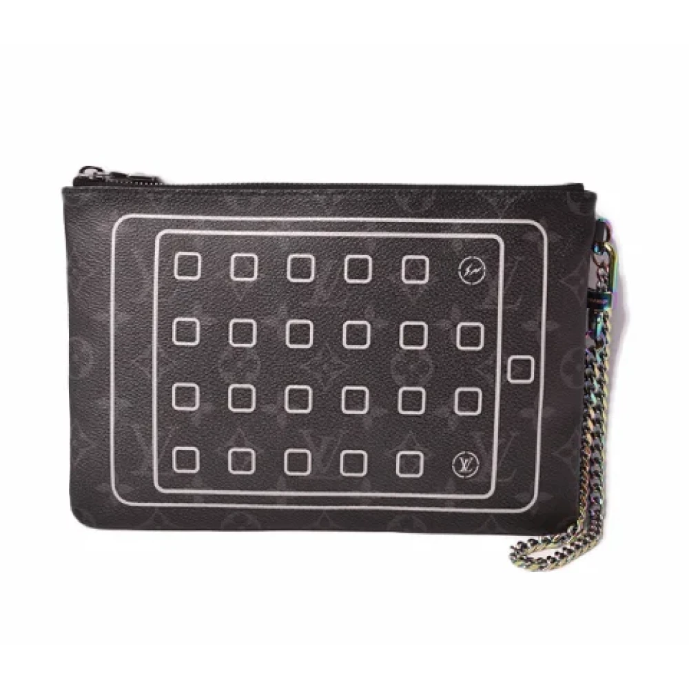 Louis Vuitton Vintage Pre-owned Canvas clutches Black Dames