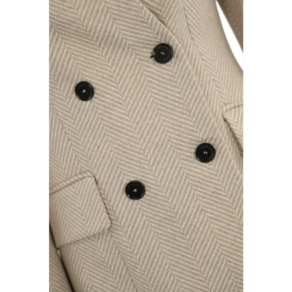 Liviana Conti Kasjmier Blazer met dubbele rij knopen Brown Dames