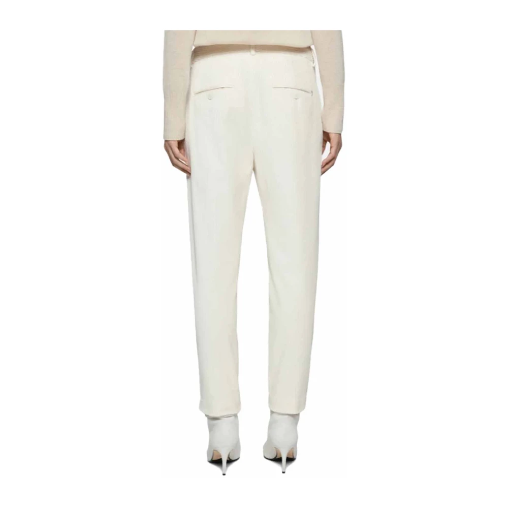 Dondup Nima Loose Chino Velvet Jeans Beige Dames