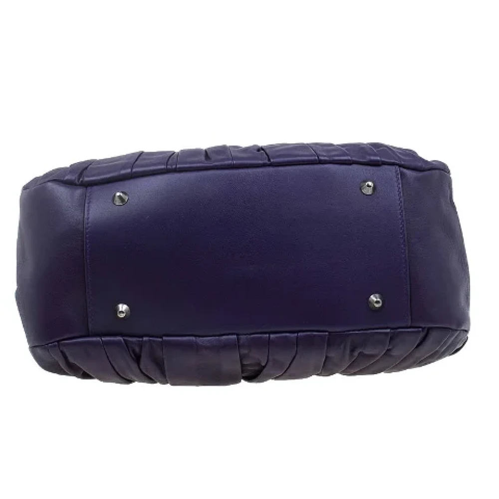 Dior Vintage Pre-owned Leather dior-bags Purple Dames