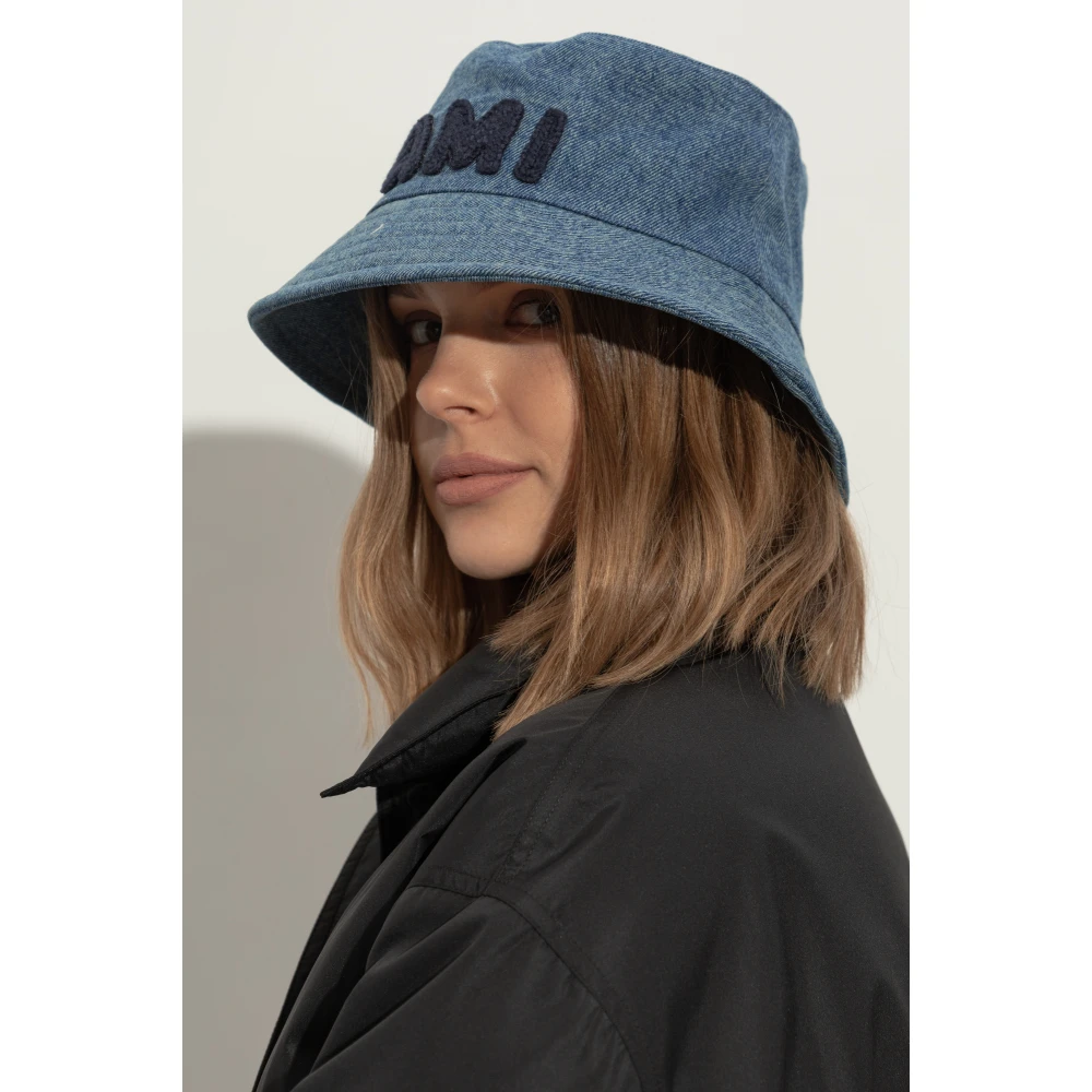 Ami Paris Denim hoed Blue Unisex