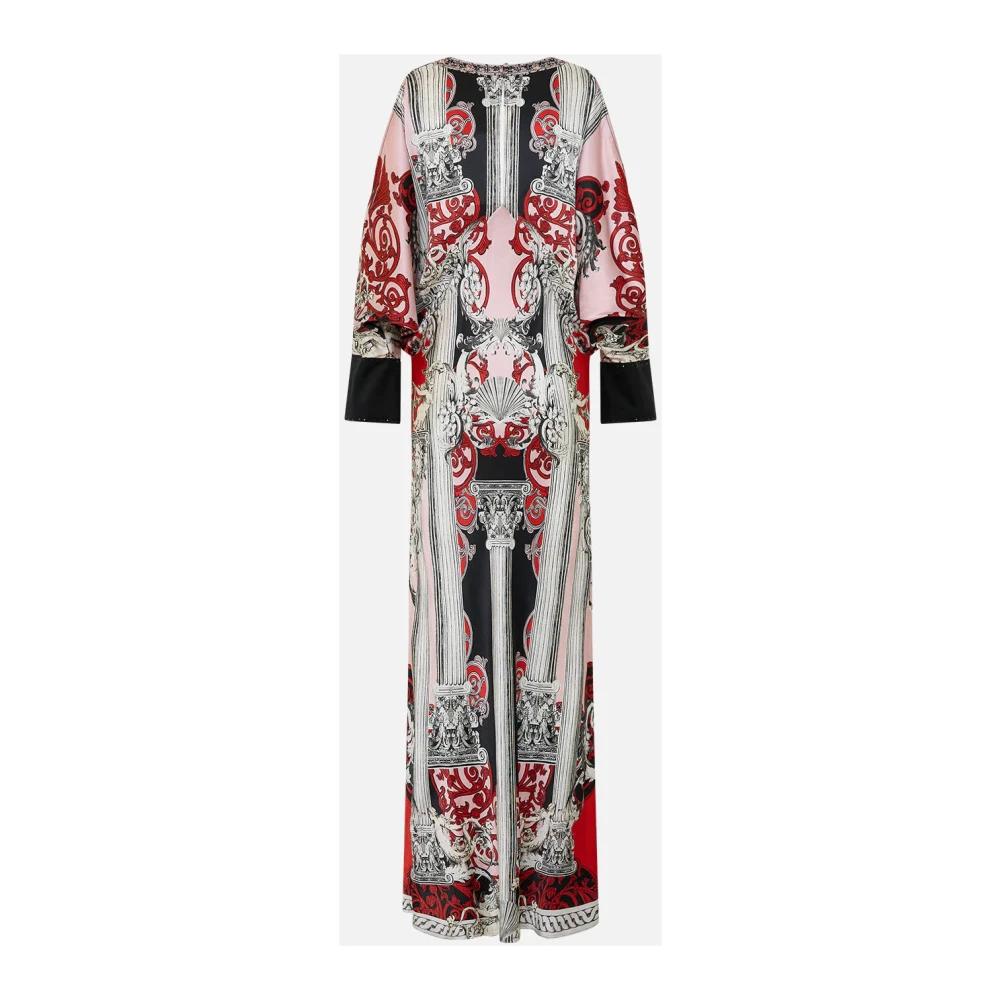 Camilla Medusa Plunge Zijden Maxi Jurk Multicolor Dames