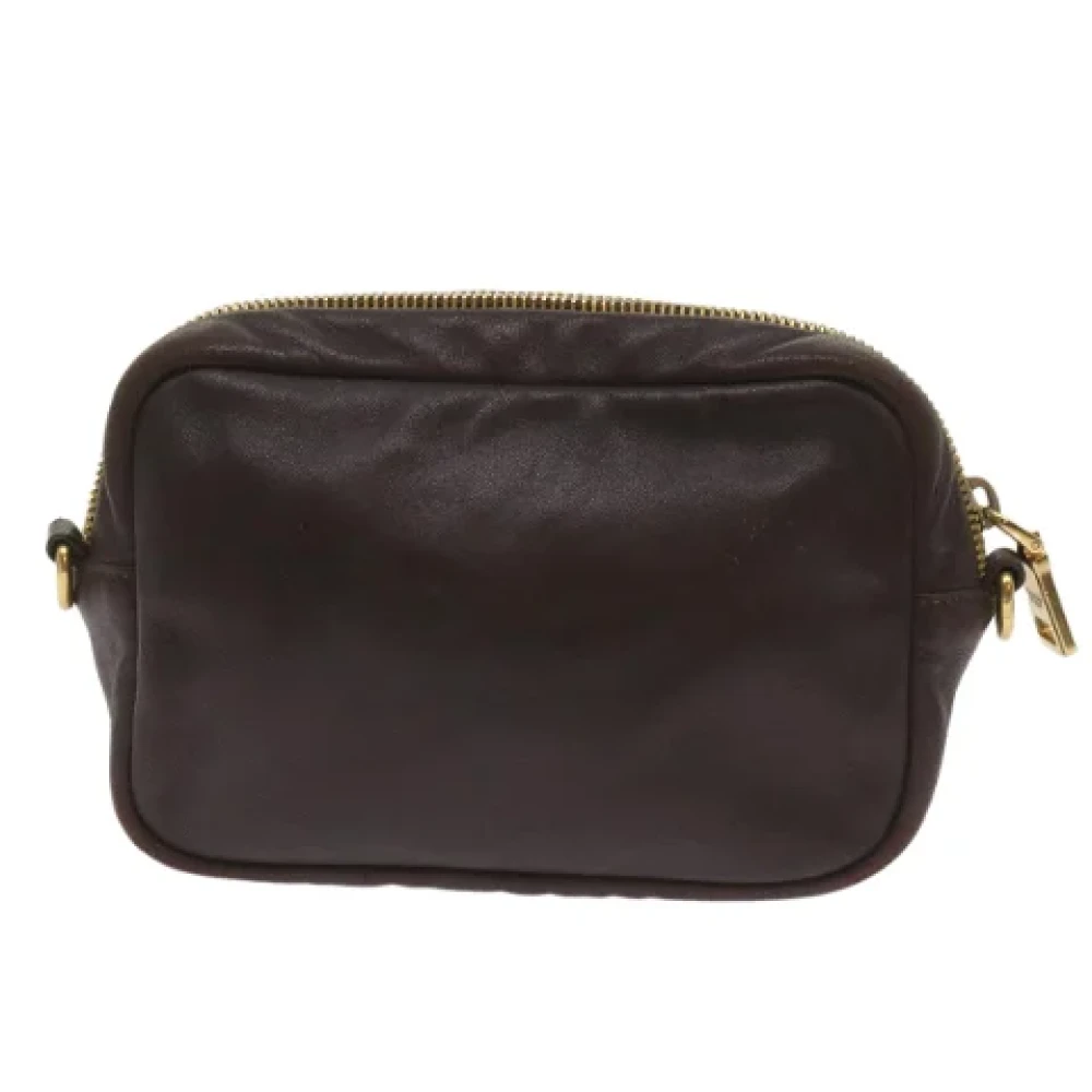 Prada Vintage Pre-owned Leather prada-bags Orange Dames