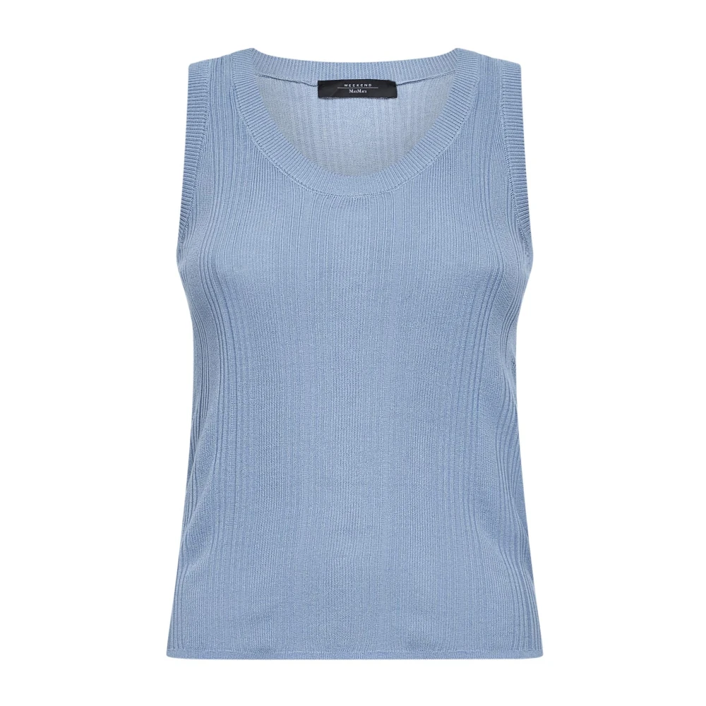 Weekend Max Mara Women's Blue Cose Top - Sleeveless Tops - S - Tops