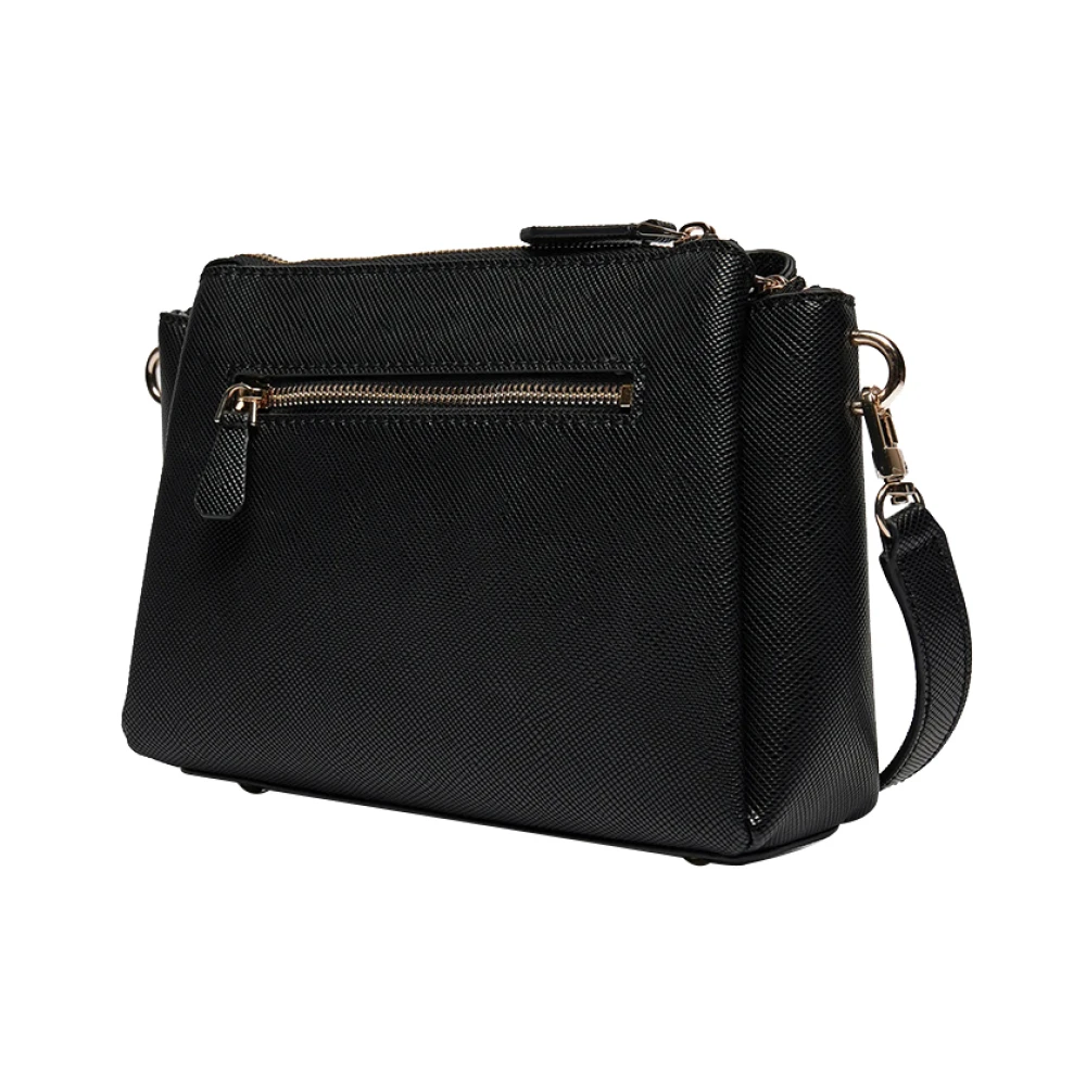 Guess Zwarte Schoudertas met Ritssluiting Black Dames