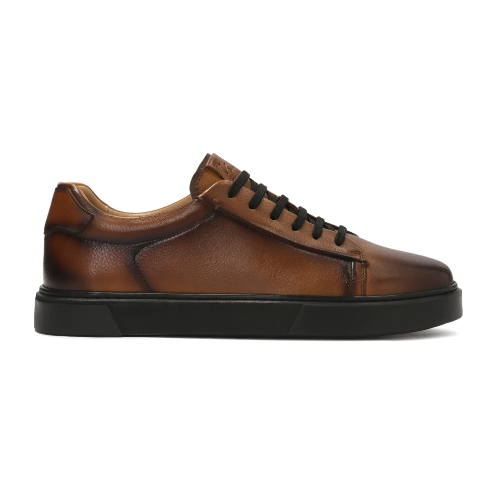 Kazar Bruine sneakers in smart casual stijl Heren Schoenen
