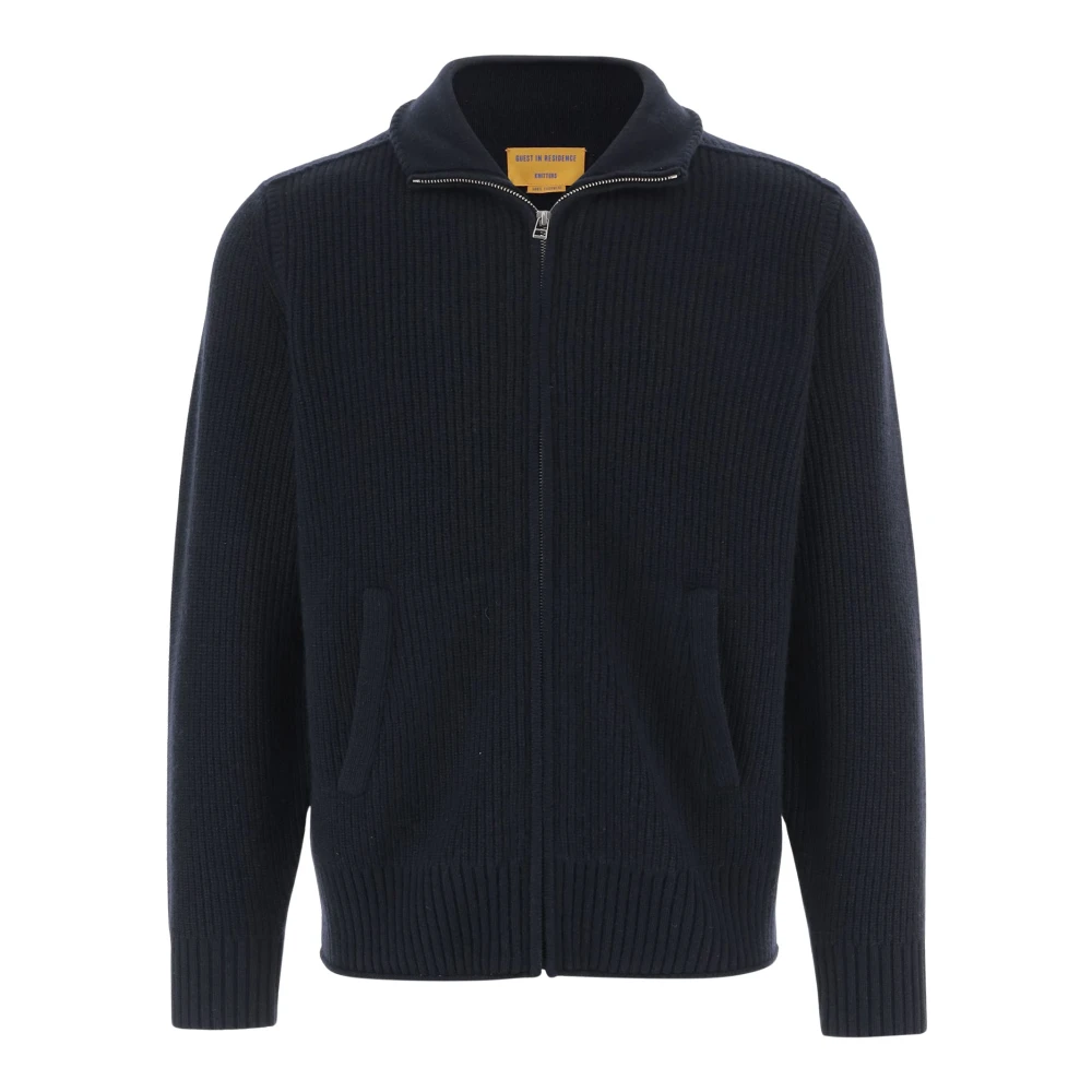 Guest In Residence Blue Cashmere Knitwear, Male, M, Cashmere Corded Jacket