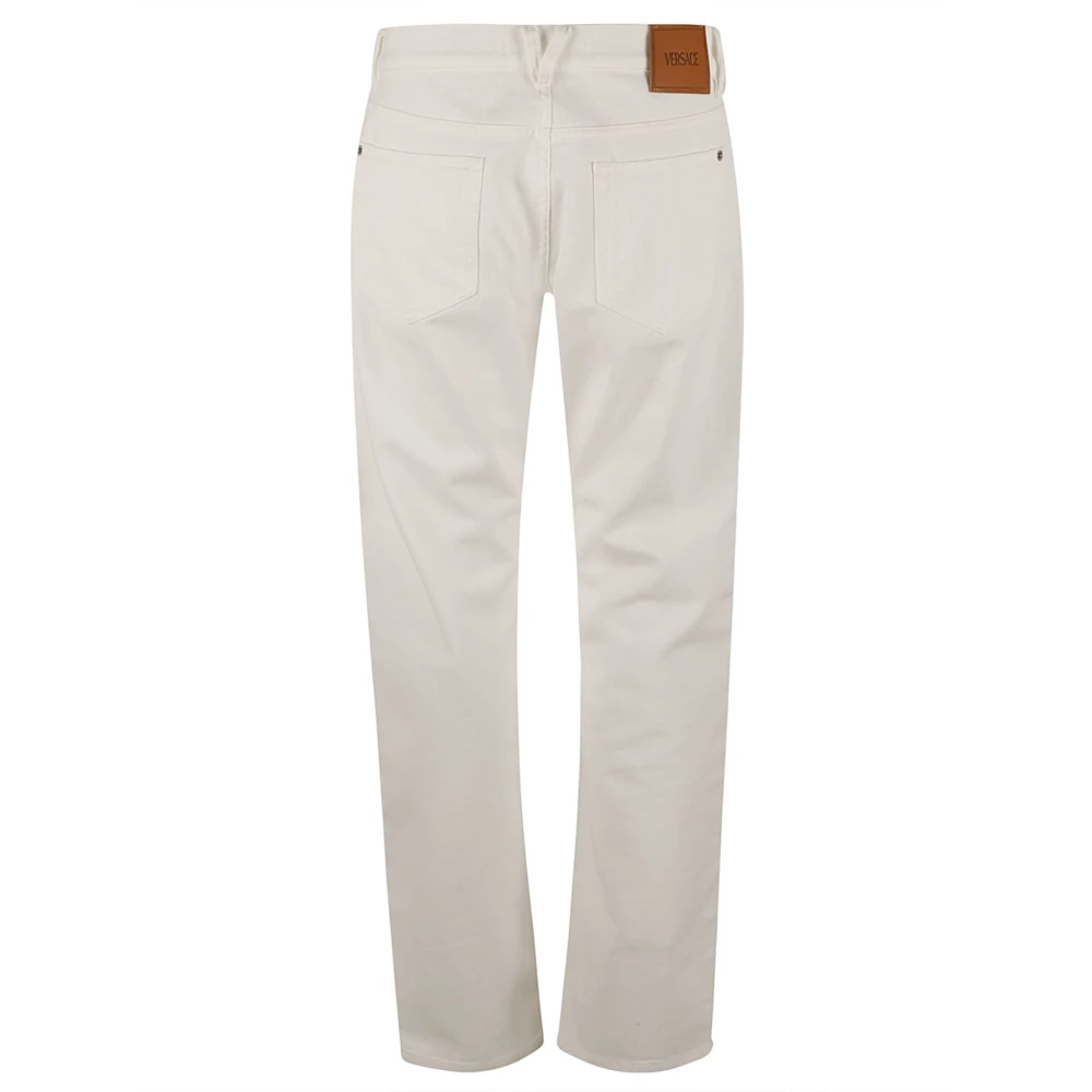 Versace Witte Denim Broek White Heren