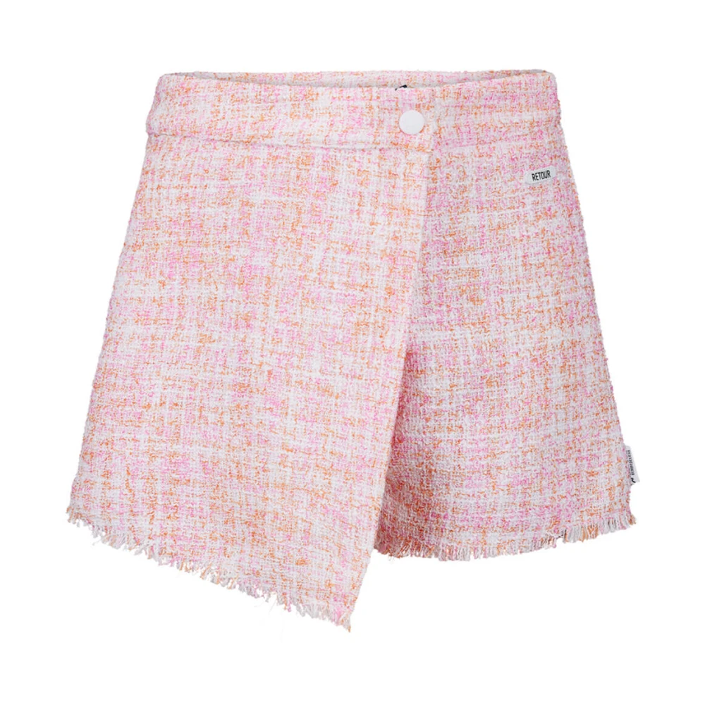 Retour Jeans gemêleerde skort Frances roze wit Rok Meisjes Polyester Melée 158 164