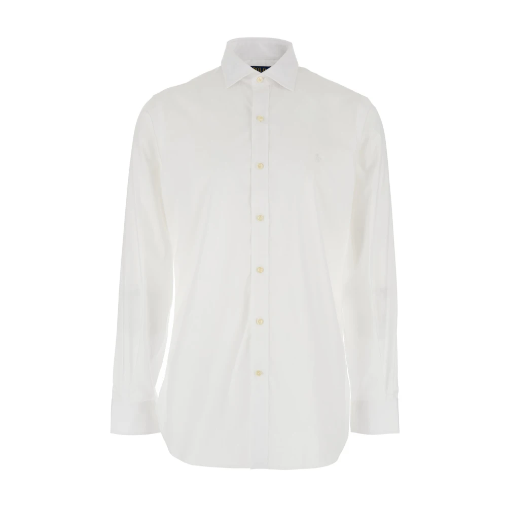 Polo Ralph Lauren Wit Overhemd met Puntkraag en Borduursel White Heren