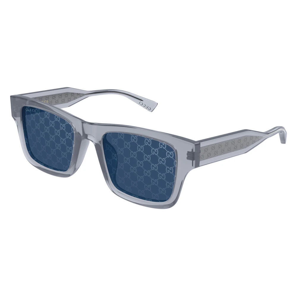 Gucci Unisex Gray Rectangle Sunglasses
