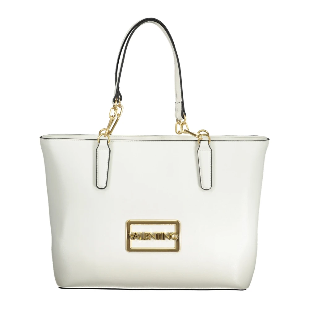 Valentino by Mario Valentino Witte Polyethyleen Schoudertas met Verstelbare Band White Dames
