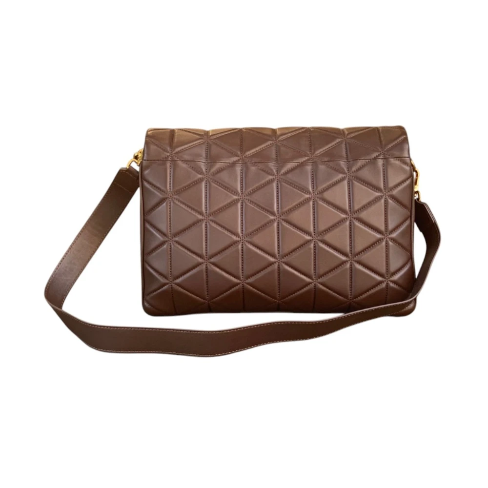 La Carrie Stijlvolle Leren Tas Brown Dames