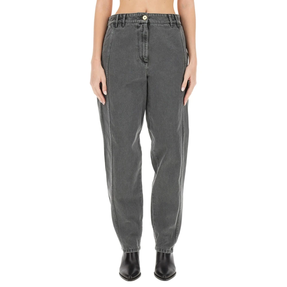 Patou Cargo Broek Regular Fit 100% Katoen Gray Dames