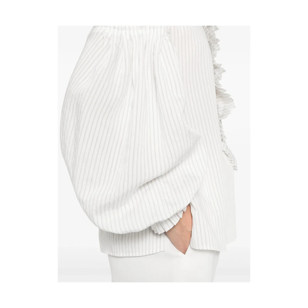 Seafarer Witte Button-Up Shirt met Drop Shoulder White Dames