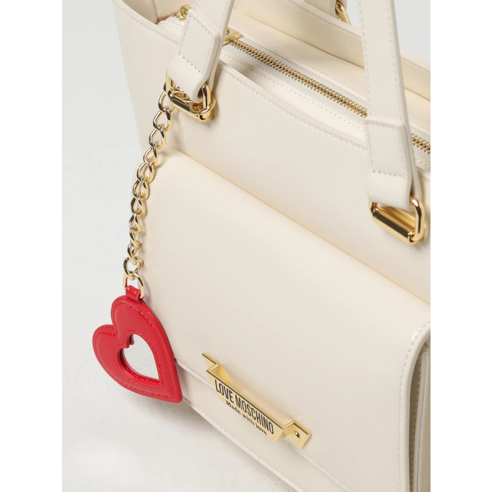 Love Moschino Stijlvolle Schoudertas met Charme Beige Dames