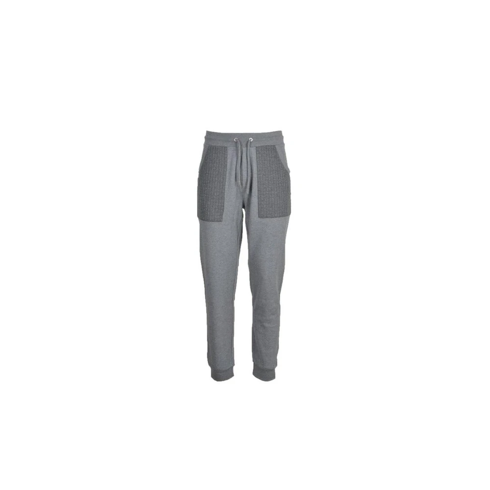 Bikkembergs Stiliga grå sweatpants med våffelmönster Gray, Herr