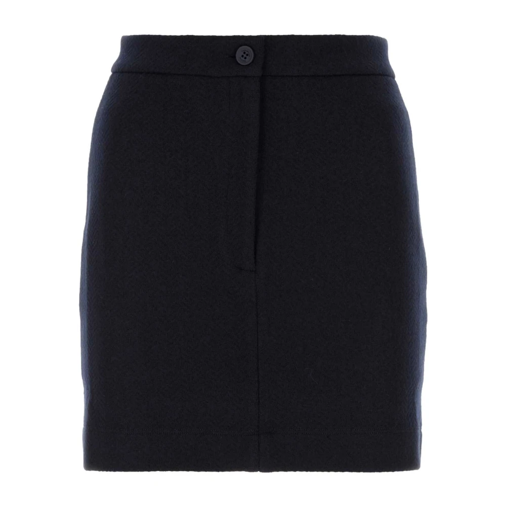 Thom Browne Navy Blue Mini Rok Blue Dames
