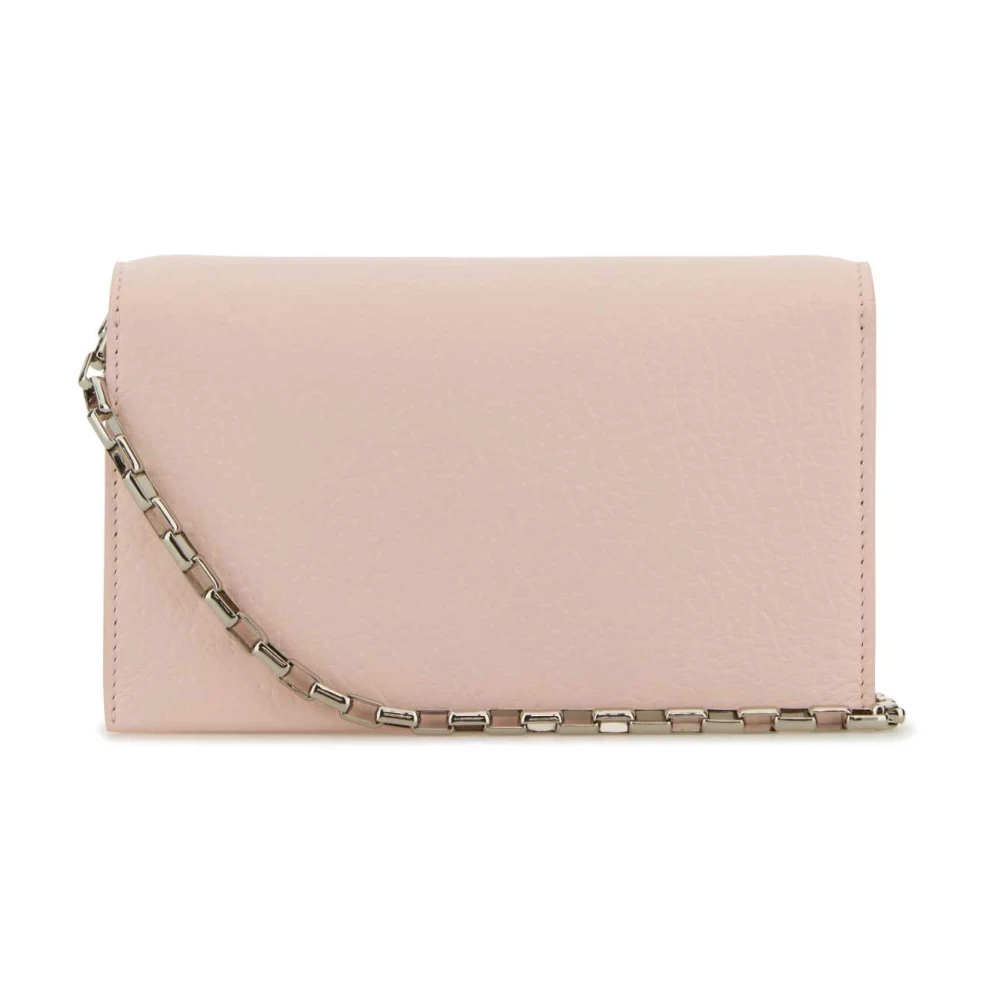 alexander mcqueen Roze Leren Cross-Bar Clutch Handtas Pink Dames