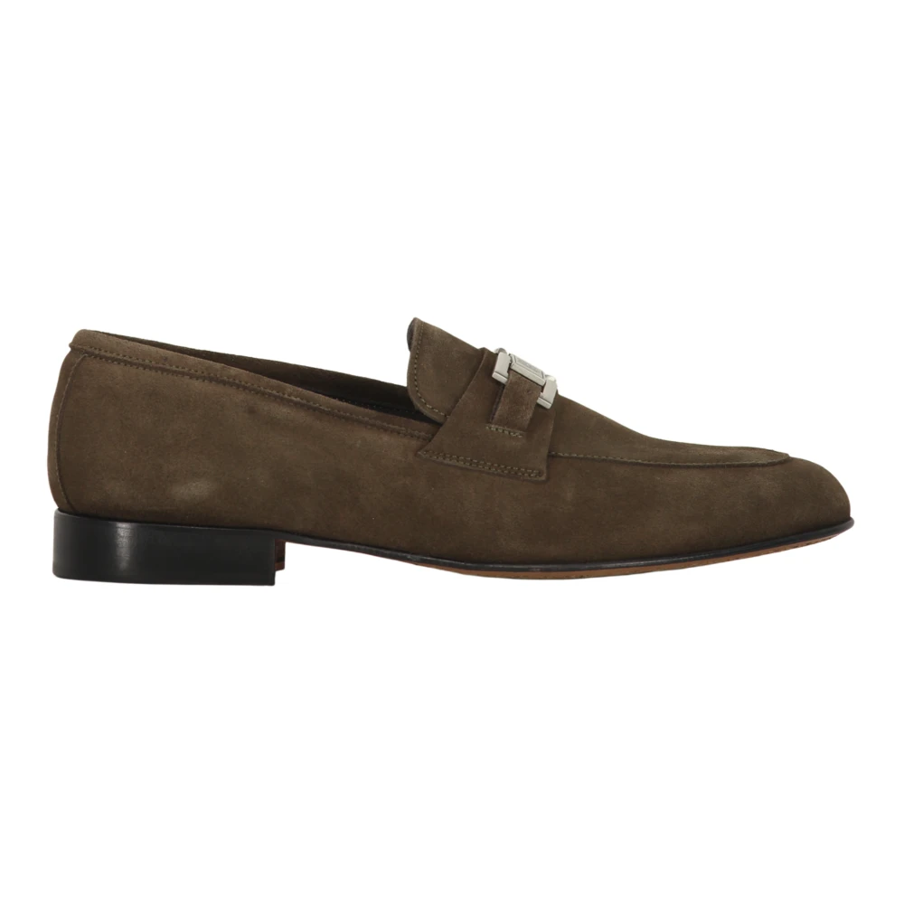 Bruno Magli Mocka Kalv Penny Loafers Green, Herr